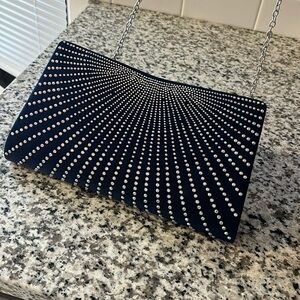 Jessica McClintock navy blue evening bag